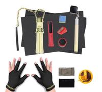 PolyMath Kit de reparación de taco de billar portátil, accesorios de billar para el hogar, accesorios para principiantes