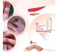 Polymem 6 Apósitos especial para DEDOS | Tamaño MEDIANO | Minimiza el DOLOR producido por la herida a la vez que acelera el PROCESO DE CICATRIZACIÓN.