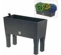Polyrattan-Blumenbank Con Riego 80cm Macetero