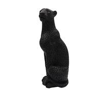 Polyroyal Estatua de Guepardo de Pantera Negra, Estatua de Leopardo Negro, 11 Pulgadas de Alto, Resina Negra, Guepardo Negro, Escultura Moderna de Animales, decoración de Mesa de Escritorio para