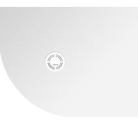 Polysan Flexia plato de ducha semicircular 100x80 cm blanco 91251