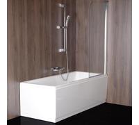 Polysan Spera mampara de bañera 65 cm una pieza cromo brillo/vidrio transparente BS-65