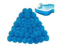 Polysphere Filter Balls, Pool Pump Media Replacement, Lightweight Filter for Swimming Pools, Ponds, Clean Water Systems, Outdoor Cleaning, Pump Efficiency, Blue, White, 1 Bag