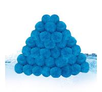 Polysphere Filter Balls Pools, Lightweight Filter Media Replacement Sand Pumps, Efficient Water Cleaning Solution, Ideal for Swimming Pools, Ponds, Outdoor Waters Filtrations Systems, 200g Blue White