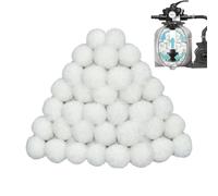 Polysphere Filter Balls Pools, Lightweight Filter Media Replacement Sand Pumps, Efficient Water Cleaning Solution, Ideal for Swimming Pools, Ponds, Outdoor Waters Filtrations Systems, 200g Blue White