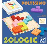 Polyssimo - Juego de lógica y estrategia espacial - Djeco - Desafíos en solitario para niños y adultos desde 7 años
