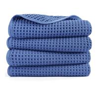 Polyte - 430 gsm Toalla de Manos de Microfibra superabsorbente antipelusa - Secado rápido - Punto gofrado - 40,6 x 76,2 cm - Pack de 4