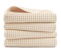 Polyte - 430 gsm Toalla de Manos de Microfibra superabsorbente antipelusa - Secado rápido - Punto gofrado - 40,6 x 76,2 cm - Pack de 4