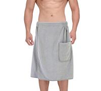Polyte - Toalla de baño de Microfibra para Hombre - Secado rápido - Gris - Talla única