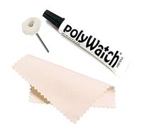 Polywatch Kit de Pulido para Cristal de Reloj de Plástico - Quitarañazos 5ml para Cristales de Plástico, Acrílico y Hesalite - Incluye Hilo Pulidor y Paño