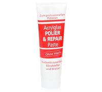 PolyXpert Pasta pulidora de cristal acrílico, 75 ml, pasta reparadora para vidrio acrílico y plástico, abrillantador para eliminación de arañazos y cuidado