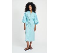 POM Amsterdam Dress - Poplin Sky Blue Talla: 38 | Vestidos Midi Outlet | Mujer | Azul