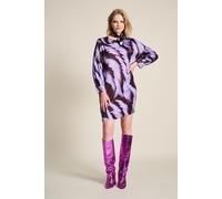 POM Amsterdam Dress - Satin Feathers Brown Talla: 44 | Mini Vestidos Outlet | Mujer | Marrón