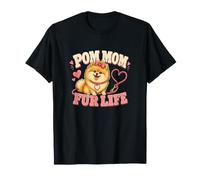 Pom Mom Fur Life Funny Pomerania Dog Camiseta