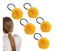 Pom Pom Hair Gummis,Coletero con Pelzball - Coletero de de colorido | Corbatas para el de moda para mujeres y niñas, versátil soporte para cola de caballo para citas, fiestas