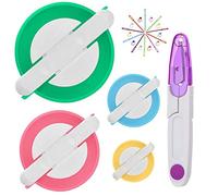Pom Pom Maker, 4 Tamaños Fluff Ball Weaver Needle PomPom Maker Juegos-DIY Pompoms Artesanía Doll haciendo Kits Contiene 1 tijeras + 10 marcadores de punto de tejer + 10 agujas de plástico (25)