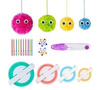 Pom Pom Maker, RRigo DIY Pompoms Artesanía Doll haciendo Kits-Hilado de lana Knitting Craft Tool Set Fabricante de pom-pom para niños y adultos (25)