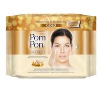 Pom Pon GOLD Toallitas Desmaquillantes para Rostro y Ojos, con Ingredientes Naturales, Nutritivas y Revitalizantes, 20 unidades