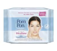 Pom Pon MICELLAIRE Toallitas Desmaquillantes para Rostro y Ojos, con Ingredientes Naturales, Desmaquillante y Limpieza Intensiva, 20 unidades