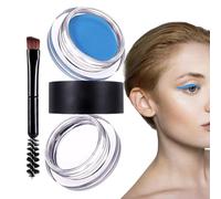 Pomada de cejas con pincel de doble extremo, cosméticos de larga duración altamente pigmentados para escenarios, viajes, bodas