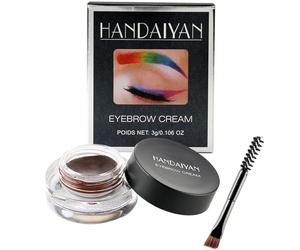 Pomada de cejas resistente al agua con pincel de larga duración para cejas, color morado