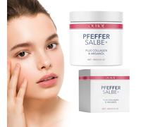 Pomada de Pimienta Plus, Pomada de Pimienta Activa para el Bronceado, Rica Pomada con Colágeno Plus y Aceite de Argán, Pomada de Pimienta Reparadora de la Piel, Crema Facial para Todo Tipo de Pieles