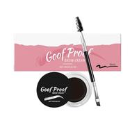 Pomada para cejas resistente al agua, color crema de larga duración con pincel, maquillaje de cejas, para un aspecto completo y voluminoso en casa, al aire libre, viajes, cumpleaños, Navidad, mujeres