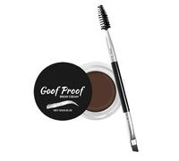 Pomada para cejas resistente al agua, crema altamente pigmentada con pincel, maquillaje de cejas, para un aspecto completo y voluminoso en casa, al aire libre, viajes, cumpleaños, Navidad, mujeres