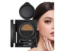 Pomada para cejas y delineador de ojos - Crema impermeable con sello para cejas | Juego de 2 colores Máscara para cejas para mujer con cepillo de doble punta, artículo de maquillaje de larga duración