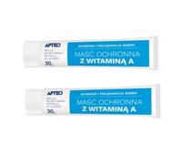 Pomada protectora con vitamina A - para piel seca y agrietada regeneradora con retinol 800 UI/g - 2 x 30 g + base MiL4
