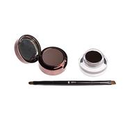 Pomada y polvo para cejas, maquillaje impermeable, crema en polvo, larga duración, 24 horas (chocolate oscuro)