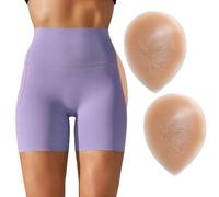 POMAMZ Almohadillas Adhesivas de Silicona para glúteos, 1 Par | Silicona suave, adhesivo vegetal. Realza curvas de forma natural. Invisible, para jeans/faldas. Lavable y reutilizable.