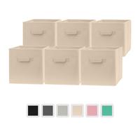 Pomatree 12x12x12 Inch Storage Cubes - 6 Pack - Fabric Cube Storage Bins | Dual Handles Foldable | Home Kids Room Closet and Storage Bask