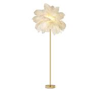 pombconw Lampada da Terra Moderna in Piume di Struzzo Naturale, Lampada da Terra in Piume 62", Moderna Lampada da Terra per Soggiorno Illuminazione Brillante per Arredamento Camera da Letto Ragazza