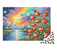 Pomegranate Blossom Adult Jigsaws for Decompression Pomegranate by River Educational Game Challenge Wall Decoration 38x26cm/1000pcs