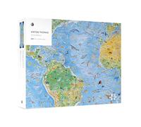 Pomegranate Rompecabezas de 1500 Piezas para Adultos, Rompecabezas de Mapa del Mundo, Anton Thomas Wild World, Acabado Mate, Ajuste cómodo