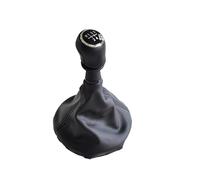 Pomelli Leva Cambio Funda Protectora para Palanca de Cambios Manual Negra de 5/6 velocidades para VW T5, T5.1 y T6, de Cuero, a Prueba de Polvo. Perilla Cambio Marchas(Black 5 Speed)