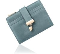 Pomelo Best Cartera de Cuero PU para Mujer - Monedero Pequeño RFID (Azul Terciopelo Satén)