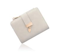 Pomelo Best Cartera de piel sintética para mujer, tamaño pequeño, protección RFID, 8 ranuras para tarjetas, 2 ventanas de identificación, bolsillo para monedas con cremallera