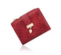 Pomelo Best Cartera para mujer, piel sintética, tamaño pequeño, protección RFID, 8 ranuras para tarjetas, 2 ventanas para identificación, bolsillo para monedas con cremallera