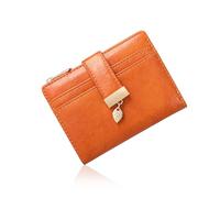 Pomelo Best Monedero pequeño para mujer, pequeño RFID con compartimento para monedas y botón a presión, mini monedero en formato corto para mujer, naranja, S, Contemporáneo