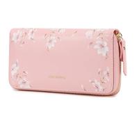 Pomelo Best Mujeres Carteras de Cuero Premium Negro Teléfono Billetera con Cremallera Bolsillos con Correa de muñeca Tarjeta Carteras con RFID Bloqueo Regalos para Mujeres Niñas