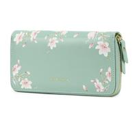 Pomelo Best Mujeres Carteras de Cuero Premium Negro Teléfono Billetera con Cremallera Bolsillos con Correa de muñeca Tarjeta Carteras con RFID Bloqueo Regalos para Mujeres Niñas