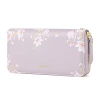 Pomelo Best Mujeres Carteras de Cuero Premium Negro Teléfono Billetera con Cremallera Bolsillos con Correa de muñeca Tarjeta Carteras con RFID Bloqueo Regalos para Mujeres Niñas