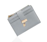 Pomelo Best Pequeña cartera para mujer, pequeña cartera RFID con bolsillo para monedas y botón de presión, mini cartera de formato corto para mujer, Gris oscuro, S, Contemporáneo