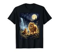 Pomerania Aullando a la Luna Meme Animal Dog de los 90 Camiseta