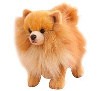 Pomerania Felpa Linda Simulación Animal de Peluche Perro Felpa 10x9 pulgadas Relleno de Algodón Cachorro Realista Muñeca de Juguete para Niñas Niños Decoración de Dormitorio Coleccionable, Estil