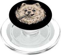 Pomerania Fumando Cigarrillo Divertido Amante de los Perros PopSockets PopGrip para MagSafe