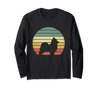 Pomerania Retro Vintage 60s 70s Puesta de Sol Perros Amantes Manga Larga