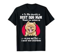 Pomeranian Best Dog Mom Dogs Lovers Funny Mothers Day Camiseta